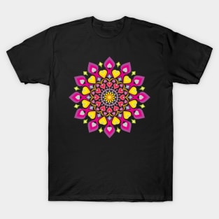 elegant purple love mandala art T-Shirt